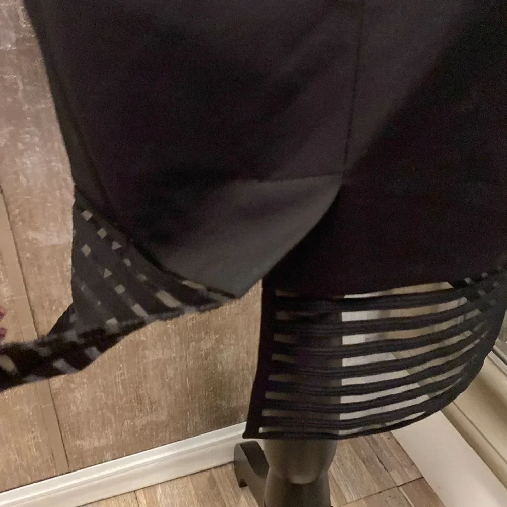 Ted Baker Black Sheath Midi Dress Mock Neck Sleeveless, S - Picture 6 of 12